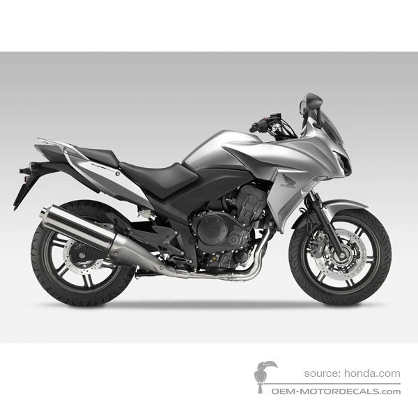 Stickers voor Honda CBF1000F 2011 - Zilver • Honda OEM Stickers