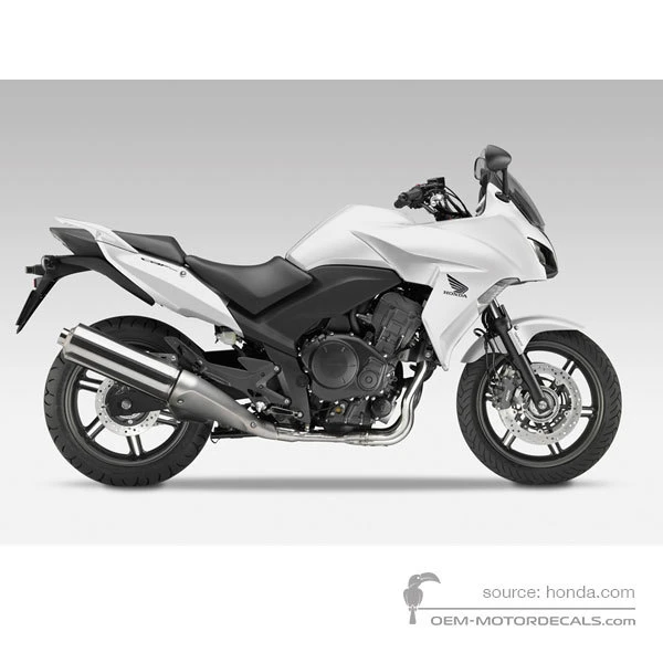 Stickers voor Honda CBF1000F 2012 - Wit • Honda OEM Stickers