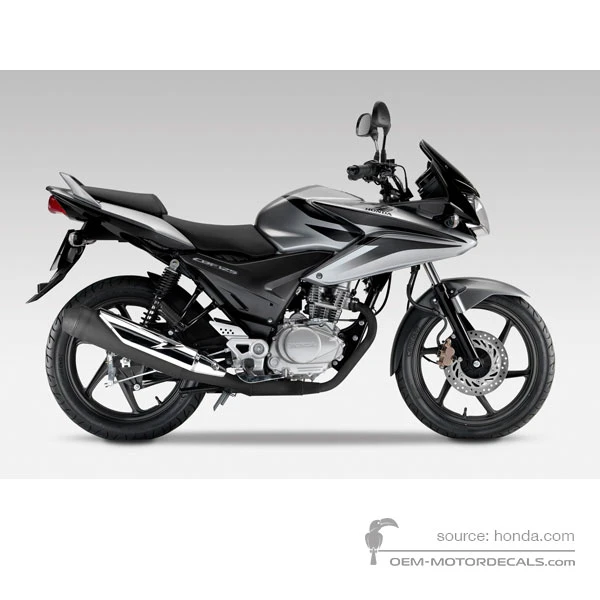 Decals for Honda CBF125 2009 - Silver • Honda OEM Decals