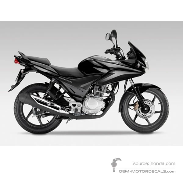 Decals for Honda CBF125 2010 - Black • Honda OEM Decals