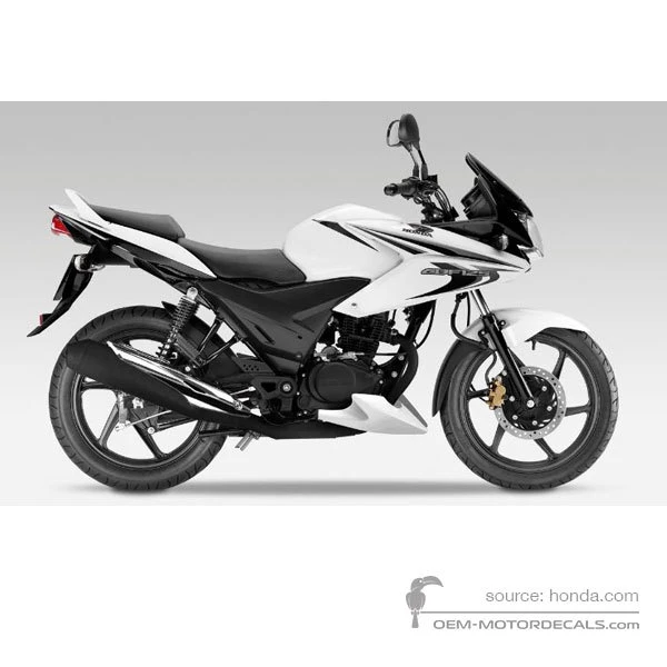 Autocollants pour Honda CBF125 2013 - Blanc • Honda Autocollants OEM
