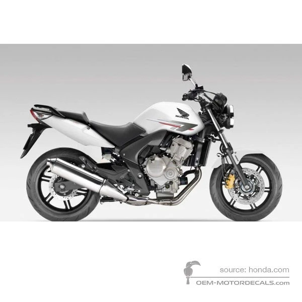 Pegatinas para Honda CBF600N 2010 - Blanco • Honda Pegatinas OEM