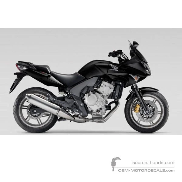 Stickers voor Honda CBF600S 2008 - Zwart • Honda OEM Stickers