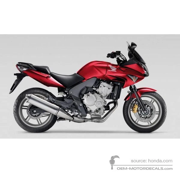 Stickers voor Honda CBF600S 2008 - Rood • Honda OEM Stickers