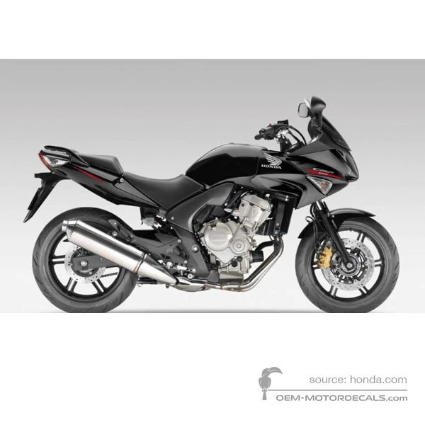 Stickers voor Honda CBF600S 2010 - Zwart • Honda OEM Stickers