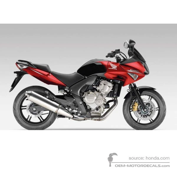 Stickers voor Honda CBF600S 2010 - Rood • Honda OEM Stickers
