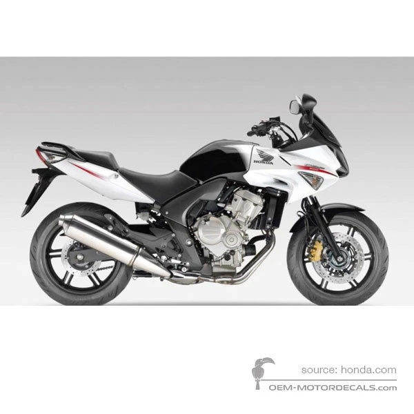 Stickers voor Honda CBF600S 2010 - Wit • Honda OEM Stickers