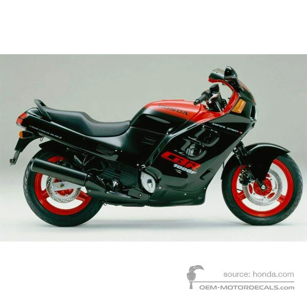 Stickers voor Honda CBR1000F 1987 - Zwart • Honda OEM Stickers