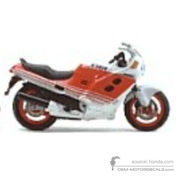 Pegatinas para Honda CBR1000F 1988 - Blanco • Honda Pegatinas OEM