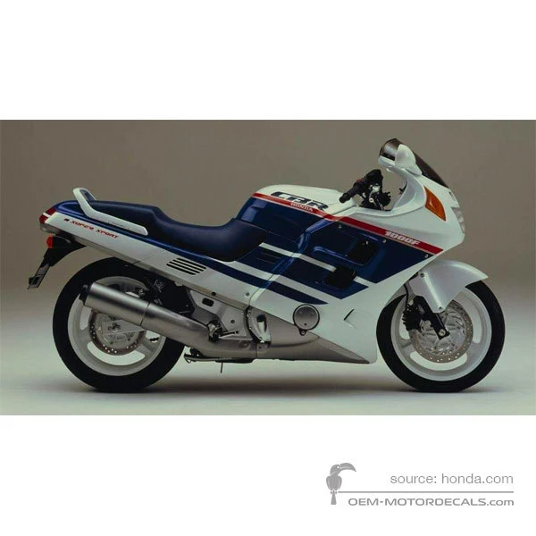 Stickers voor Honda CBR1000F 1989 - Blauw Wit • Honda OEM Stickers