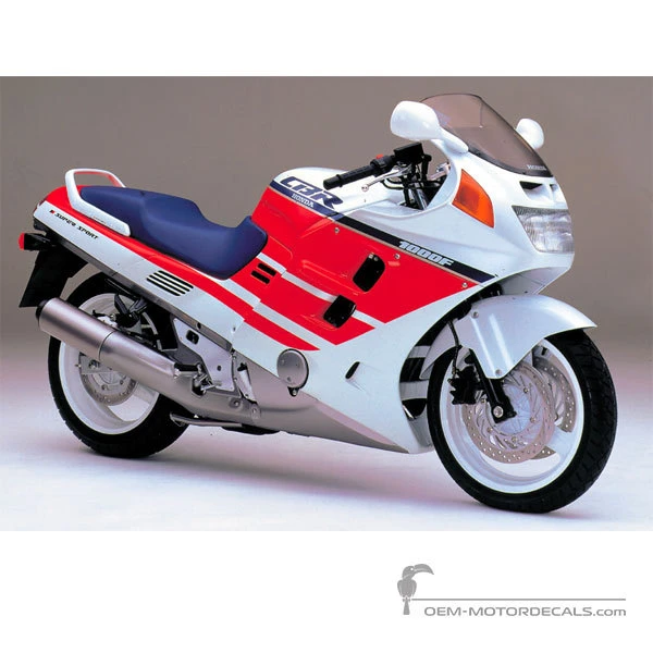 Stickers voor Honda CBR1000F 1990 - Wit • Honda OEM Stickers