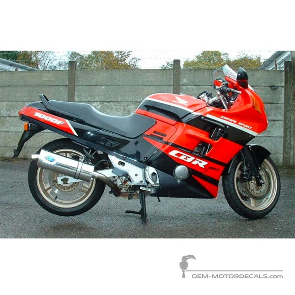Decals for Honda CBR1000F 1991 - Black • Honda OEM Decals