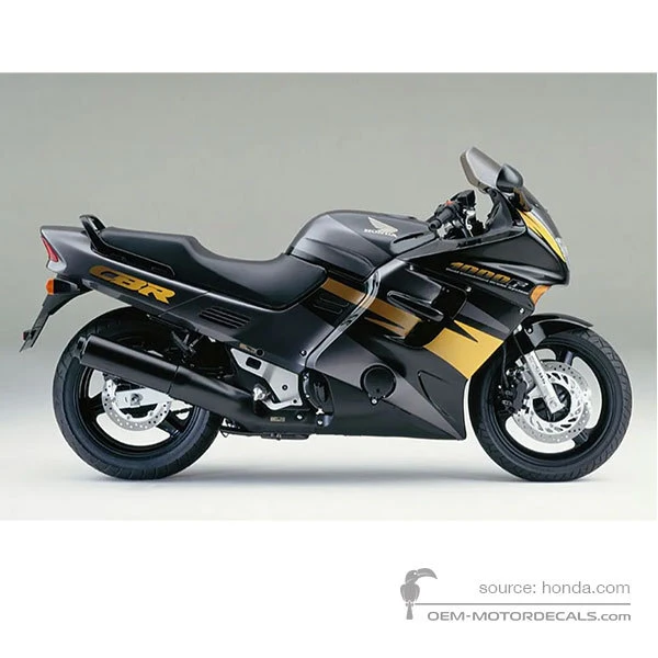 Decals for Honda CBR1000F 1995 - Black • Honda OEM Decals