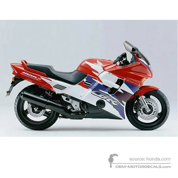 Stickers voor Honda CBR1000F 1996 - Rood • Honda OEM Stickers
