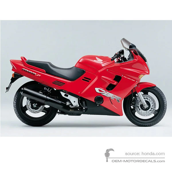Naklejki do Honda CBR1000F 1999 - Czerwony • Honda Naklejki OEM