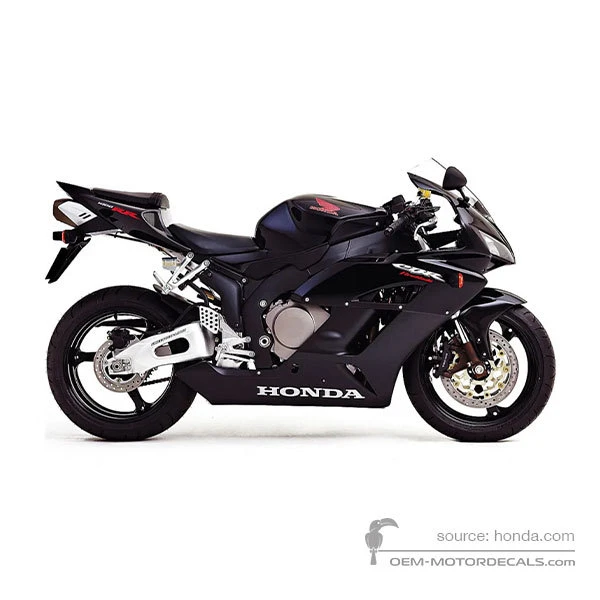 Pegatinas para Honda CBR1000RR FIREBLADE 2005 - Negro • Honda Pegatinas OEM