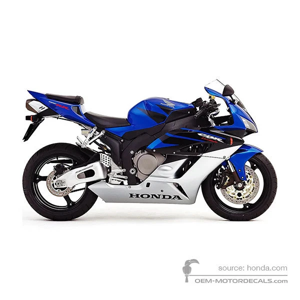 Decals for Honda CBR1000RR FIREBLADE 2005 - Blue • Honda OEM Decals