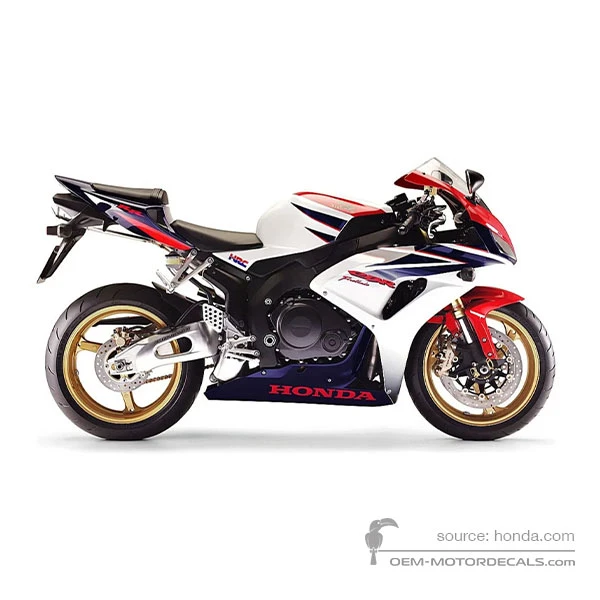 Pegatinas para Honda CBR1000RR FIREBLADE 2007 - Blanco • Honda Pegatinas OEM