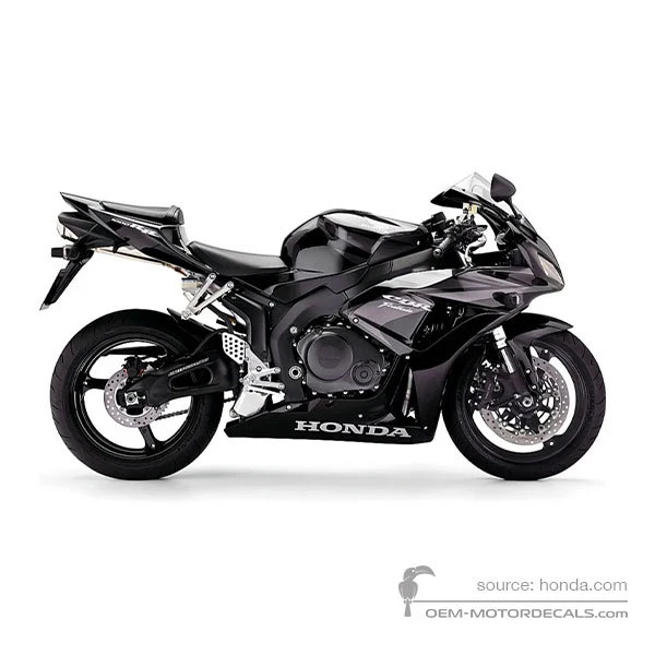 Pegatinas para Honda CBR1000RR FIREBLADE 2007 - Negro • Honda Pegatinas OEM