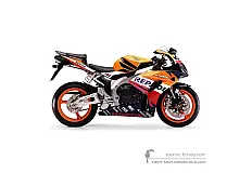 Stickers voor Honda CBR1000RR FIREBLADE 2007 - Oranje • Honda OEM Stickers