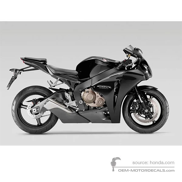 Naklejki do Honda CBR1000RR FIREBLADE 2008 - Czarny • Honda Naklejki OEM