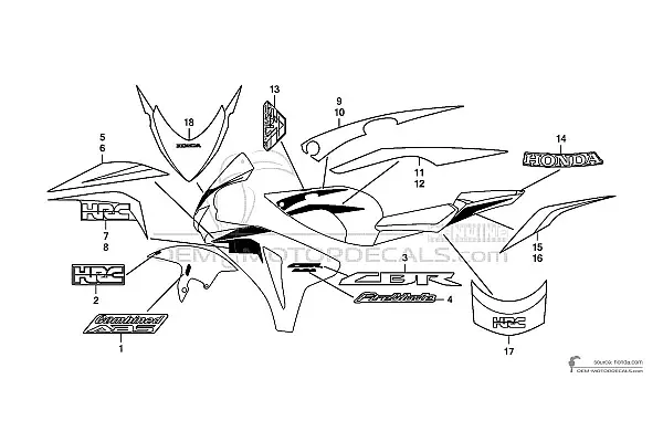 HONDA CBR1000RR FIREBLADE 2009 - Bianco