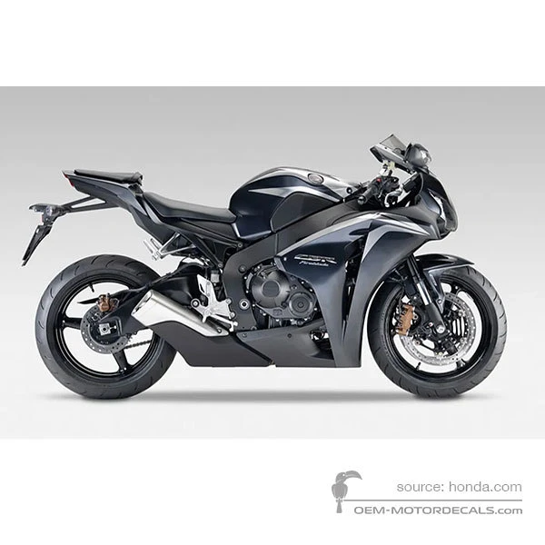 Autocollants pour HONDA CBR1000RR FIREBLADE 2009 - Noir • Honda Autocollants OEM