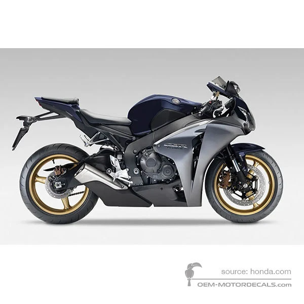 Naklejki do HONDA CBR1000RR FIREBLADE 2009 - Niebieski • Honda Naklejki OEM
