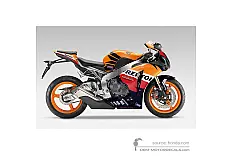 Pegatinas para HONDA CBR1000RR FIREBLADE 2009 - Naranja • Honda Pegatinas OEM
