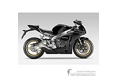 Stickers voor HONDA CBR1000RR FIREBLADE 2010 - Zwart • Honda OEM Stickers
