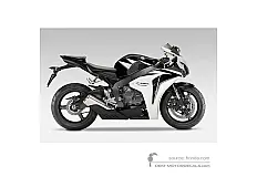 Naklejki do Honda CBR1000RR FIREBLADE 2010 - Czarno Biały • Honda Naklejki OEM