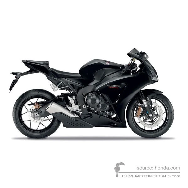 Pegatinas para HONDA CBR1000RR FIREBLADE 2012 - Negro • Honda Pegatinas OEM