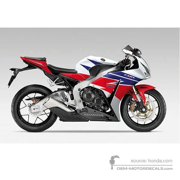 Stickers voor HONDA CBR1000RR FIREBLADE 2013 - Wit • Honda OEM Stickers