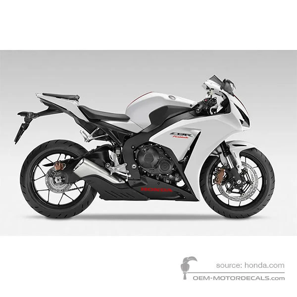 Adesivi per HONDA CBR1000RR FIREBLADE 2015 - Bianco • Honda Adesivi OEM