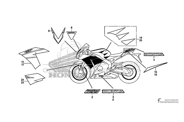 HONDA CBR1000RR FIREBLADE 2016 - Blanco (HRC Tricolor)