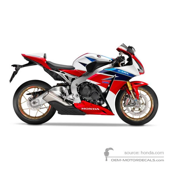 Pegatinas para HONDA CBR1000RR FIREBLADE SP  2016 - Blanco (HRC Tricolor) • Honda Pegatinas OEM
