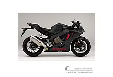 Stickers voor HONDA CBR1000RR FIREBLADE 2017 - Zwart • Honda OEM Stickers