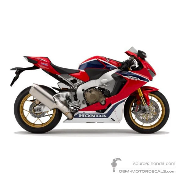 Decals for Honda CBR1000RR FIREBLADE SP2  2017 - Red • Honda OEM Decals