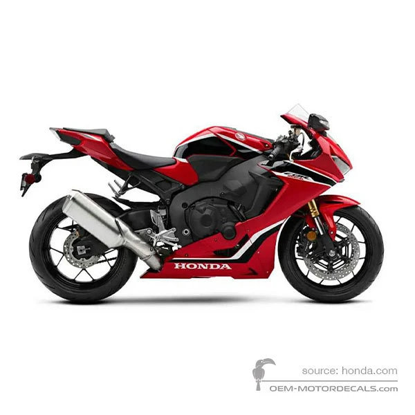 Naklejki do HONDA CBR1000RR FIREBLADE 2018 - Czerwony • Honda Naklejki OEM