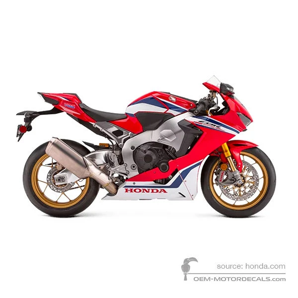Decals for Honda CBR1000RR FIREBLADE SP  2019 - Red • Honda OEM Decals