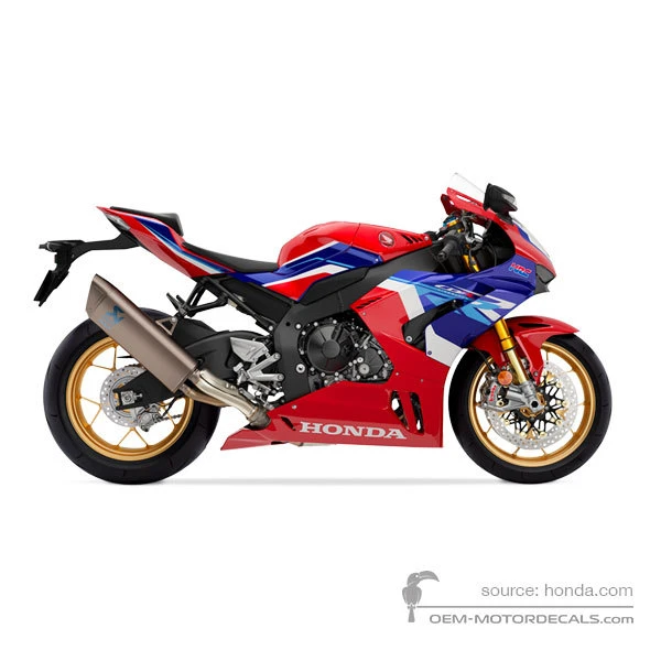 Pegatinas para Honda CBR1000RR FIREBLADE SP 2022 - Rojo • Honda Pegatinas OEM