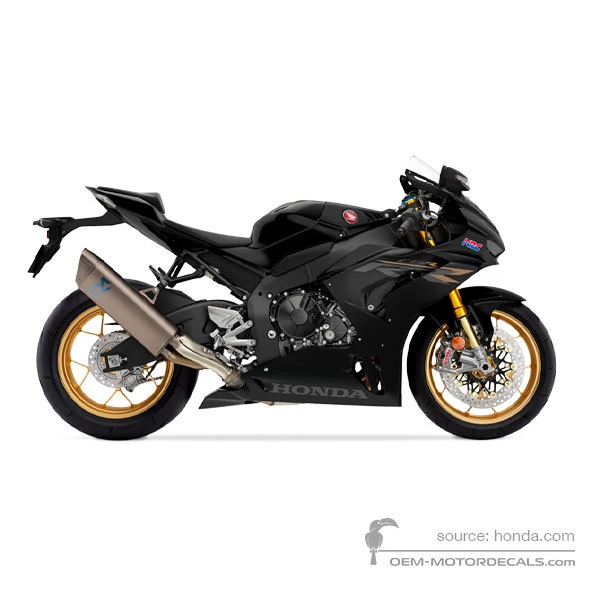 Pegatinas para Honda CBR1000RR FIREBLADE SP  2023 - Negro • Honda Pegatinas OEM