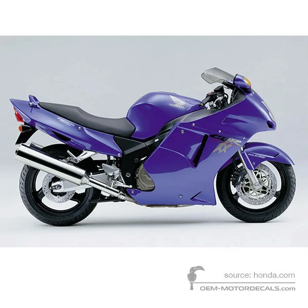 Adesivi per Honda CBR1100XX SUPER BLACKBIRD 1999 - Blu • Honda Adesivi OEM