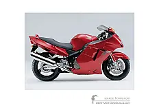 Decals for Honda CBR1100XX SUER BLACKBIRD 1999 - Red • Honda OEM Decals