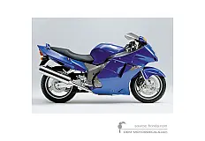 Stickers voor Honda CBR1100XX SUPER BLACKBIRD 2000 - Blauw • Honda OEM Stickers