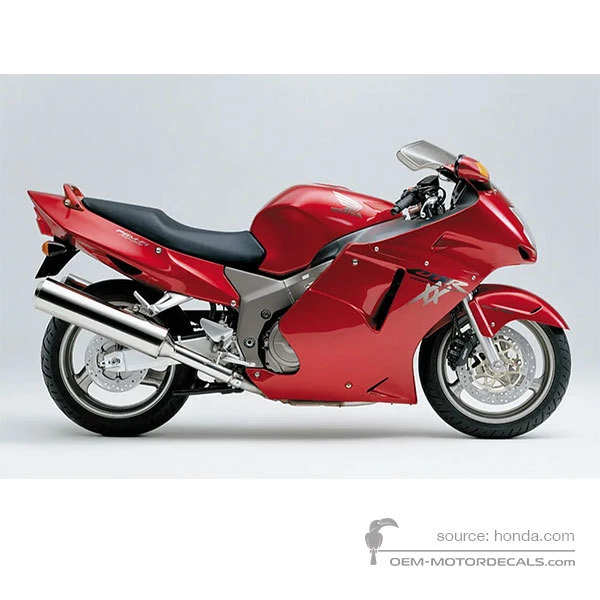 Pegatinas para Honda CBR1100XX SUPER BLACKBIRD 2000 - Rojo • Honda Pegatinas OEM