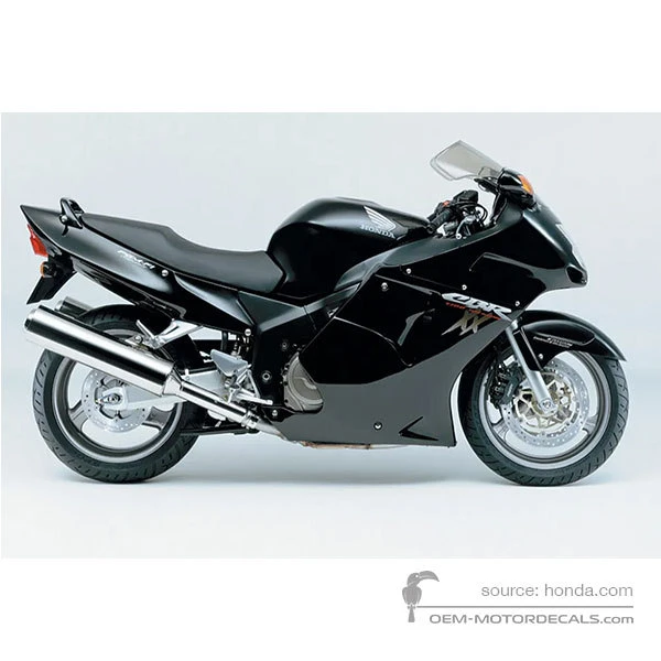 Naklejki do Honda CBR1100XX SUPER BLACKBIRD 2002 - Czarny • Honda Naklejki OEM