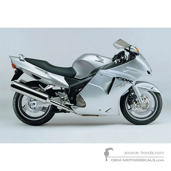 Naklejki do Honda CBR1100XX SUPER BLACKBIRD 2002 - Srebrny • Honda Naklejki OEM