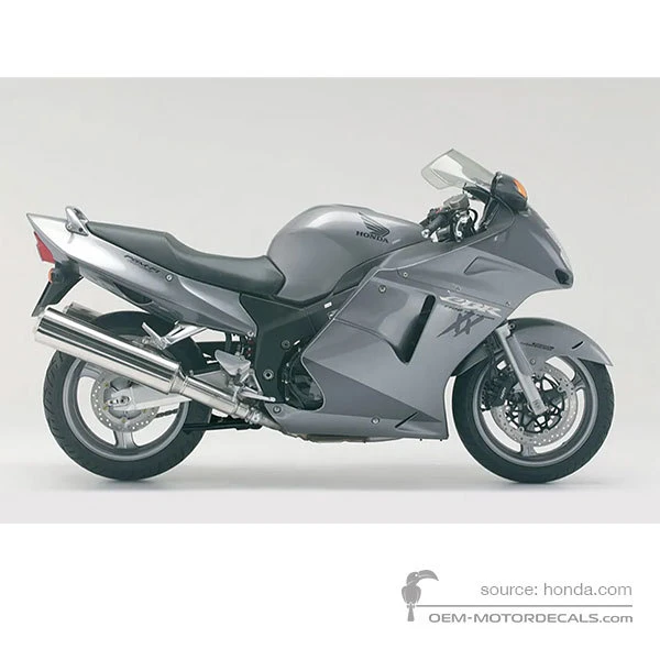 Adesivi per Honda CBR1100XX SUPER BLACKBIRD 2006 - Argento • Honda Adesivi OEM