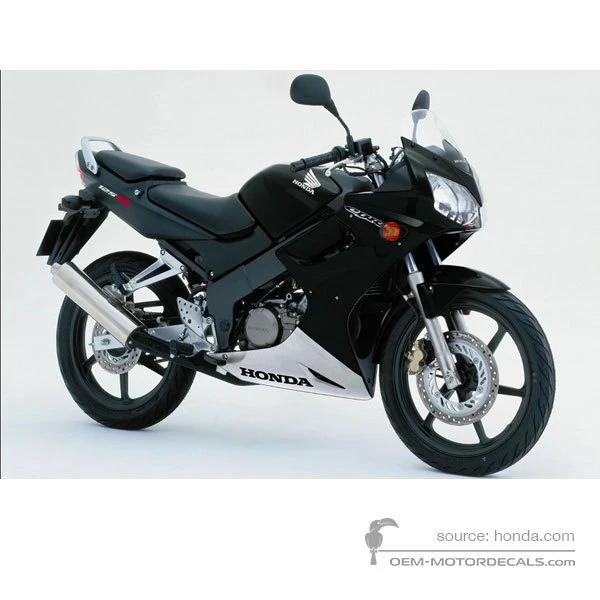Naklejki do Honda CBR125R 2004 - Czarny • Honda Naklejki OEM